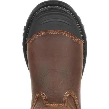 Georgia Men's Rumbler 10" Composite Toe Waterproof Pull-On Work Boot-Brown- GB00286