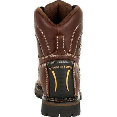 Georgia Women's AMP LT Logger Alloy Toe Waterproof Work Boot - Brown - GB00428