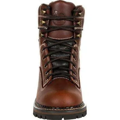 Georgia Women's AMP LT Logger Alloy Toe Waterproof Work Boot - Brown - GB00428