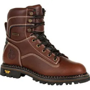 Georgia Women's AMP LT Logger Alloy Toe Waterproof Work Boot - Brown - GB00428