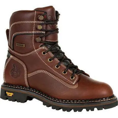 Georgia Women's AMP LT Logger Alloy Toe Waterproof Work Boot - Brown - GB00428