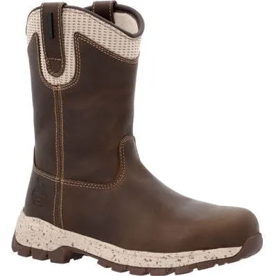 Georgia Women's Eagle Trail 10" Waterproof Alloy Toe Work Boot -Brown- GB00557