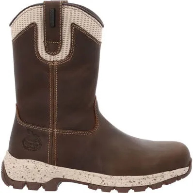 Georgia Women's Eagle Trail 10" Waterproof Alloy Toe Work Boot -Brown- GB00557