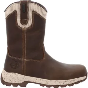 Georgia Women's Eagle Trail 10" Waterproof Alloy Toe Work Boot -Brown- GB00557