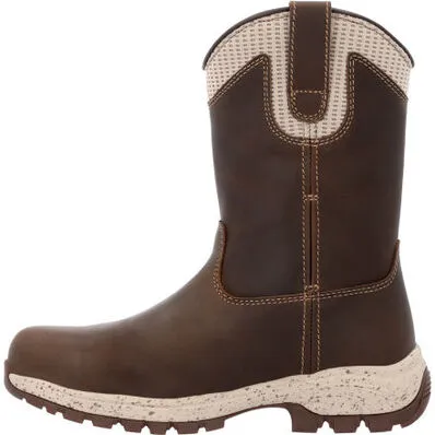 Georgia Women's Eagle Trail 10" Waterproof Alloy Toe Work Boot -Brown- GB00557
