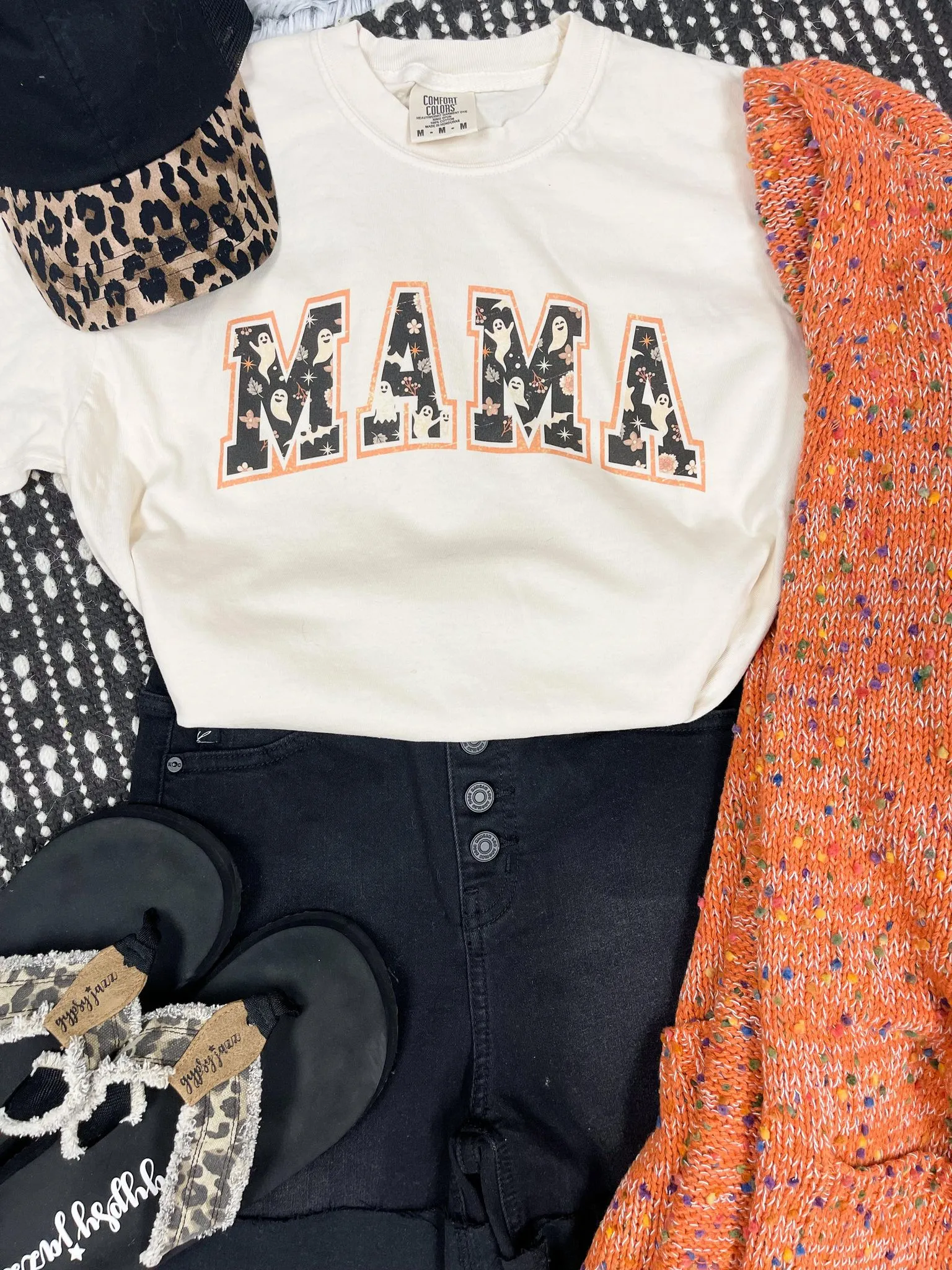 Ghostly Mama Ivory Graphic Tee