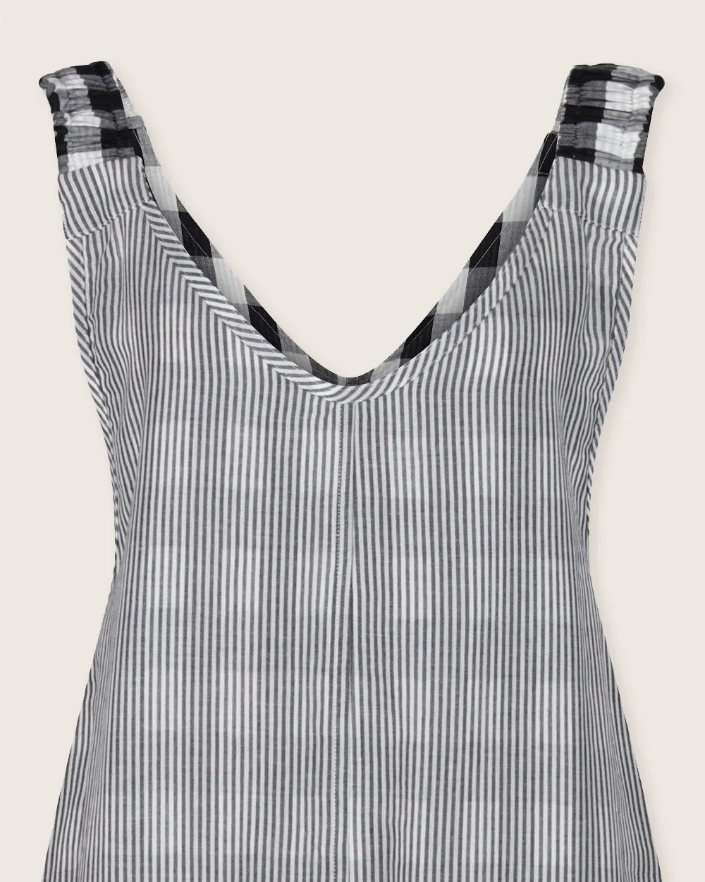 Grace Check & Stripe Reversible Dungarees