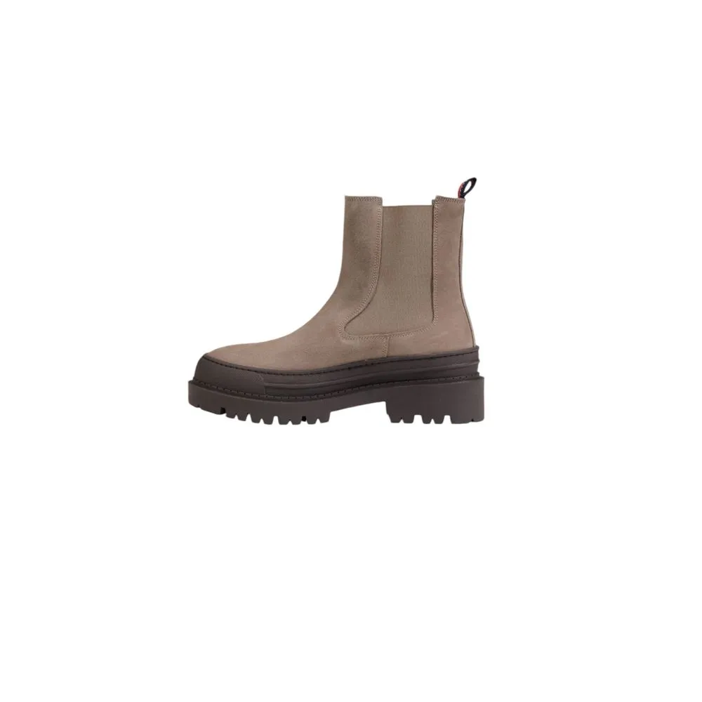 Gray Suede Leather Boot
