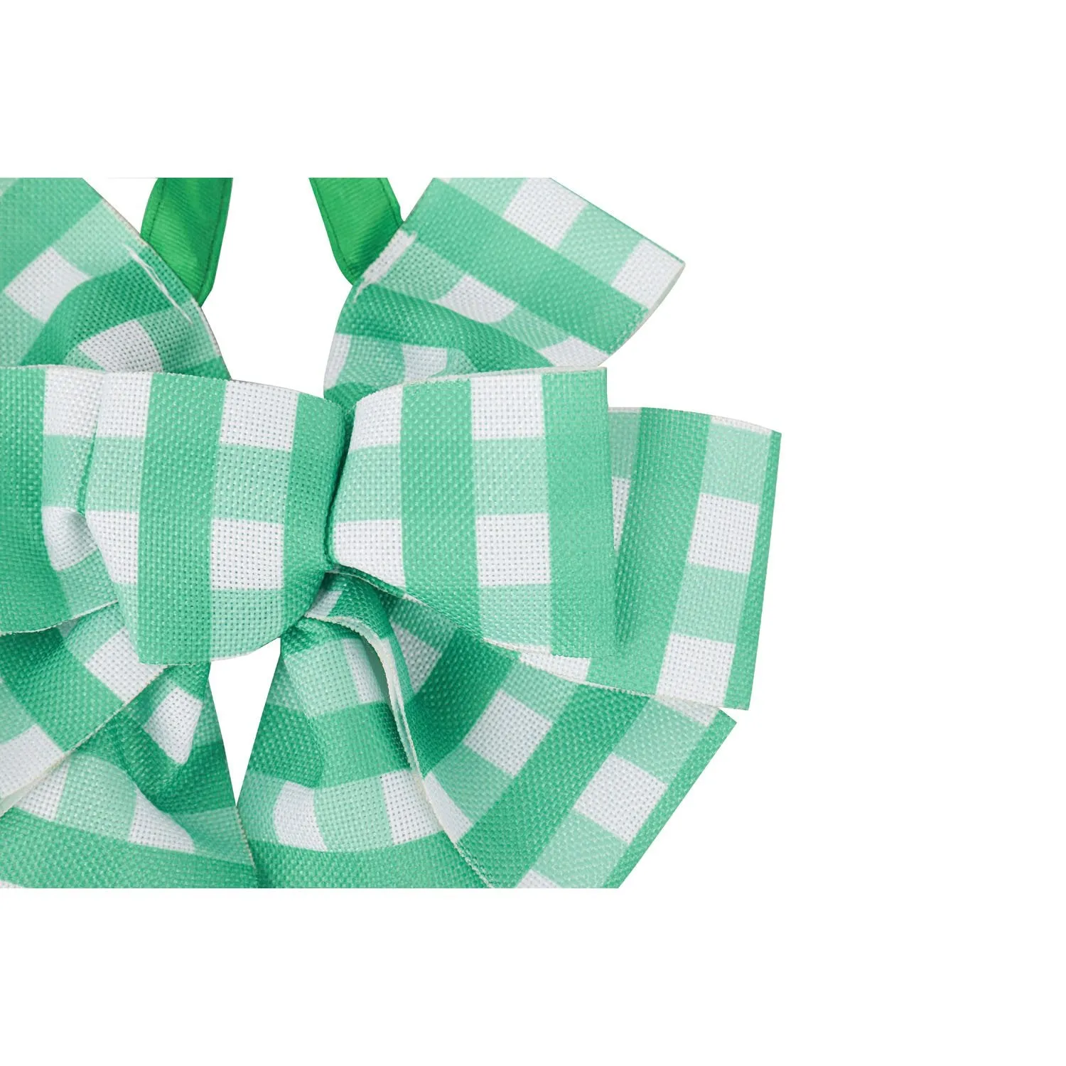 Green Plaid Door Tag Bow,2dtb2224
