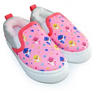 Ground Up Baby Shark Toddler Girls Fur-lined Canvas Shoes