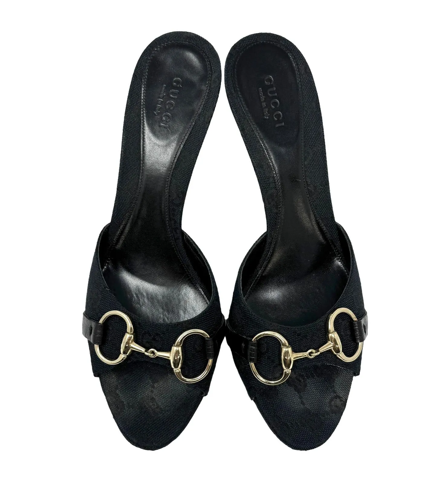Gucci Black Horse Bit Heels