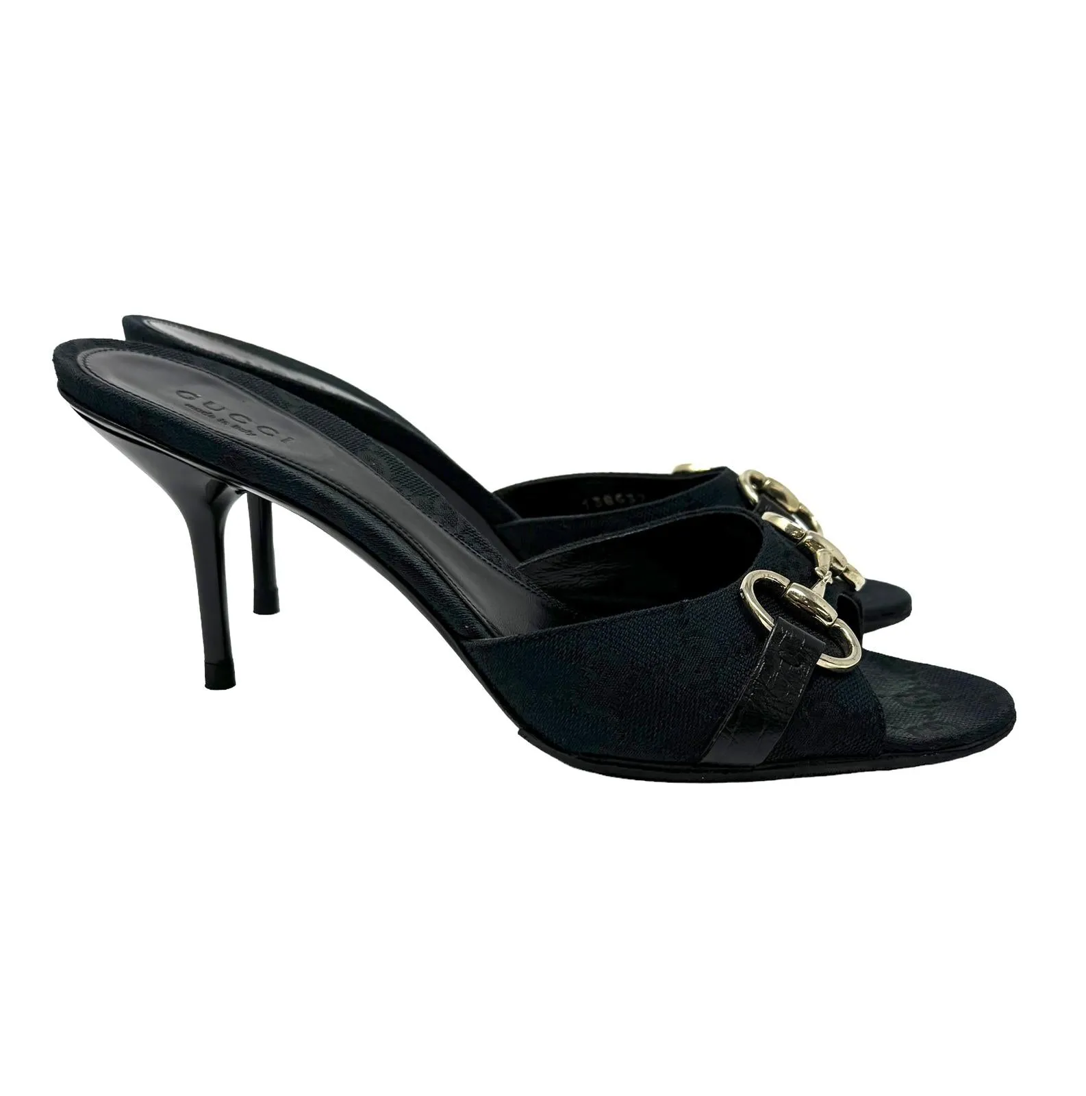 Gucci Black Horse Bit Heels