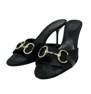 Gucci Black Horse Bit Heels