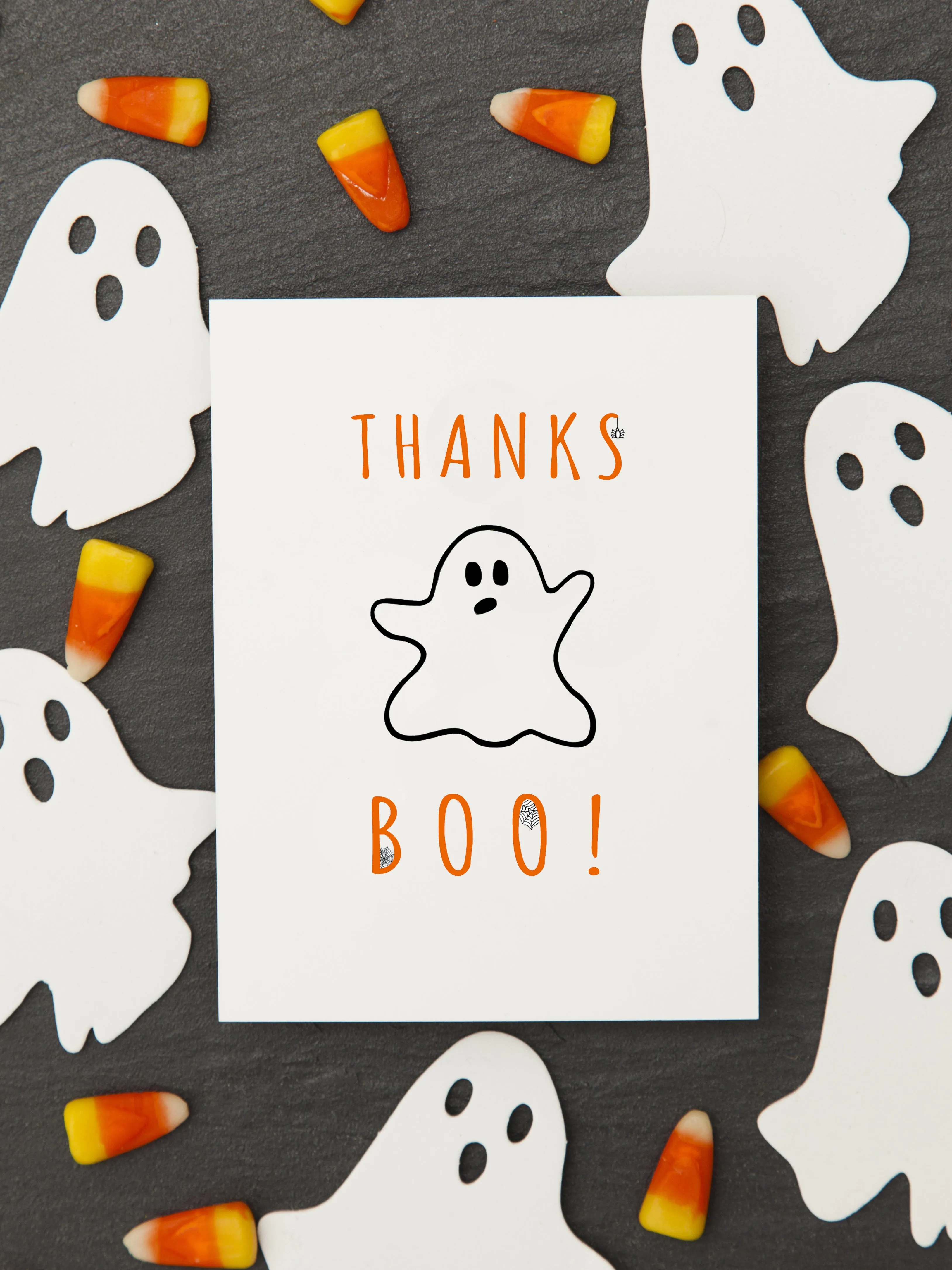Halloween Ghost Thank You Greeting Card