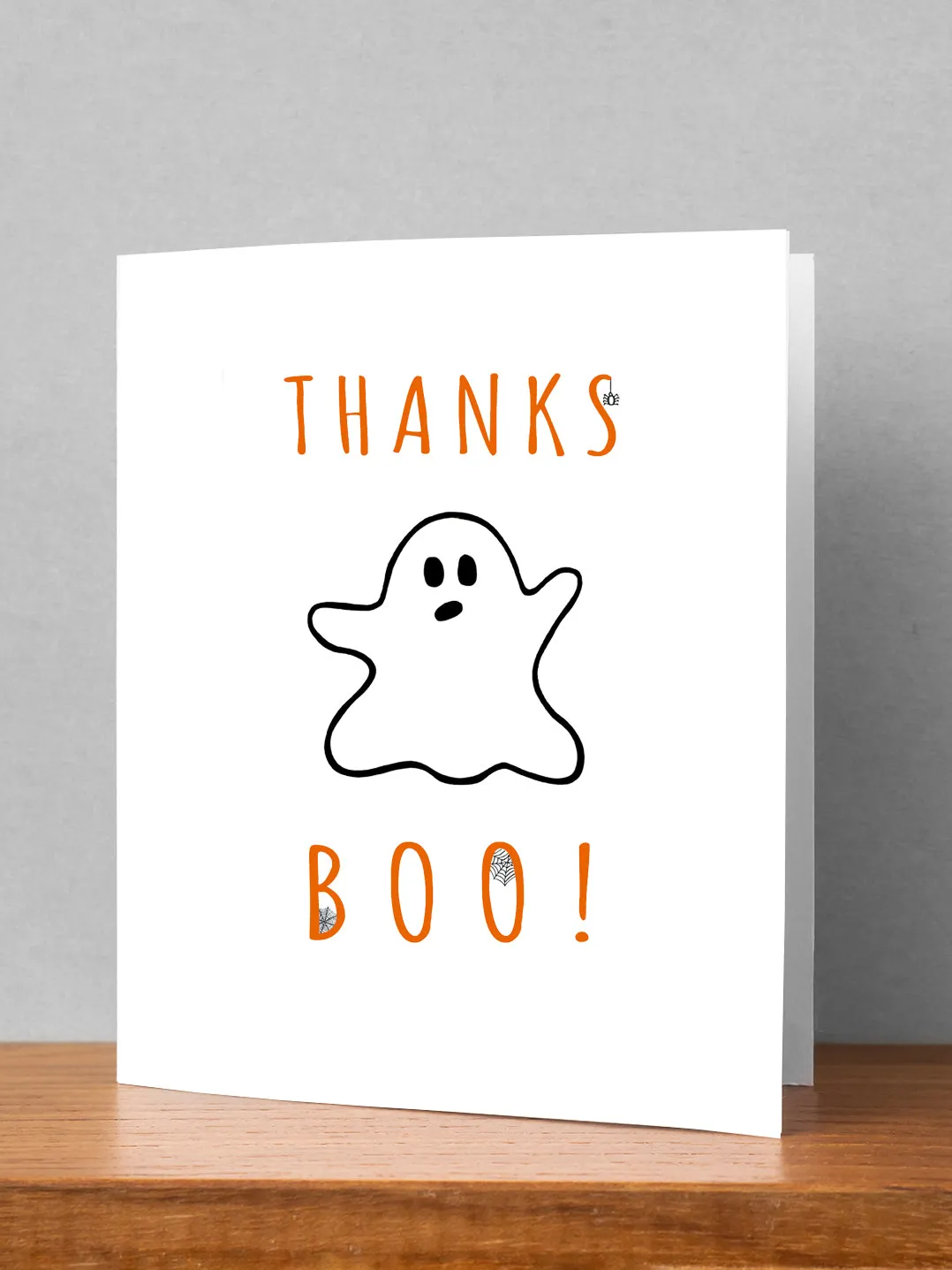Halloween Ghost Thank You Greeting Card