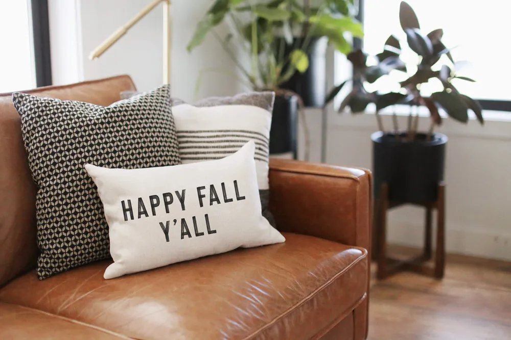 Happy Fall Y'all Pillow