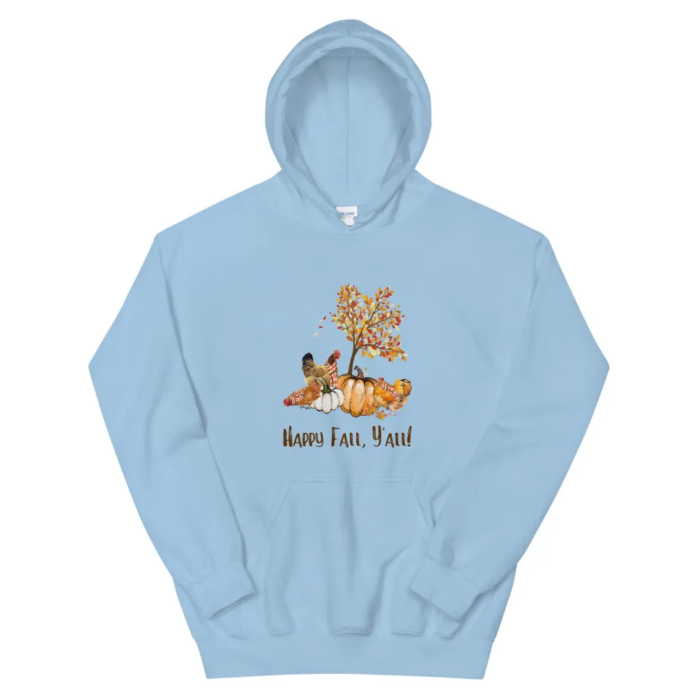 Happy Fall Y'All Unisex Hoodie