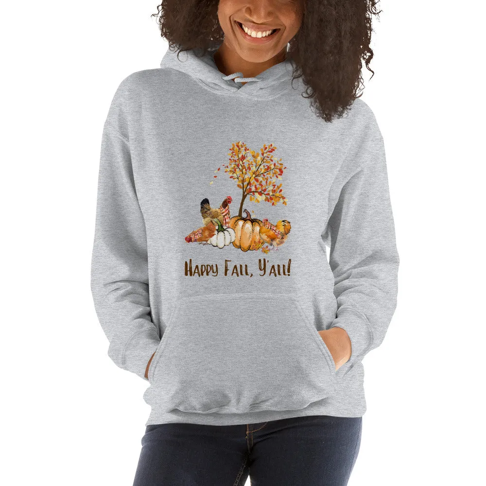 Happy Fall Y'All Unisex Hoodie