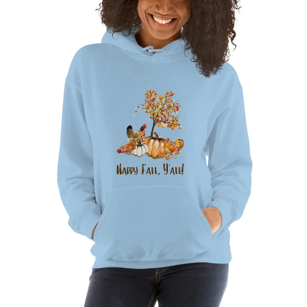 Happy Fall Y'All Unisex Hoodie