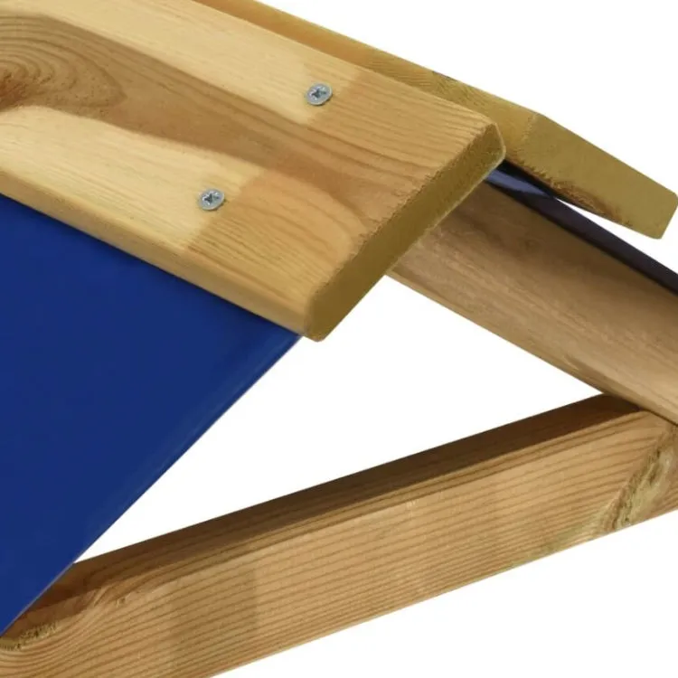Heavy Duty Solid Pine Wood Garden Playhouse or Sandpit with Solid Structure & Roof | Blue | 128 x 120 x 145cm
