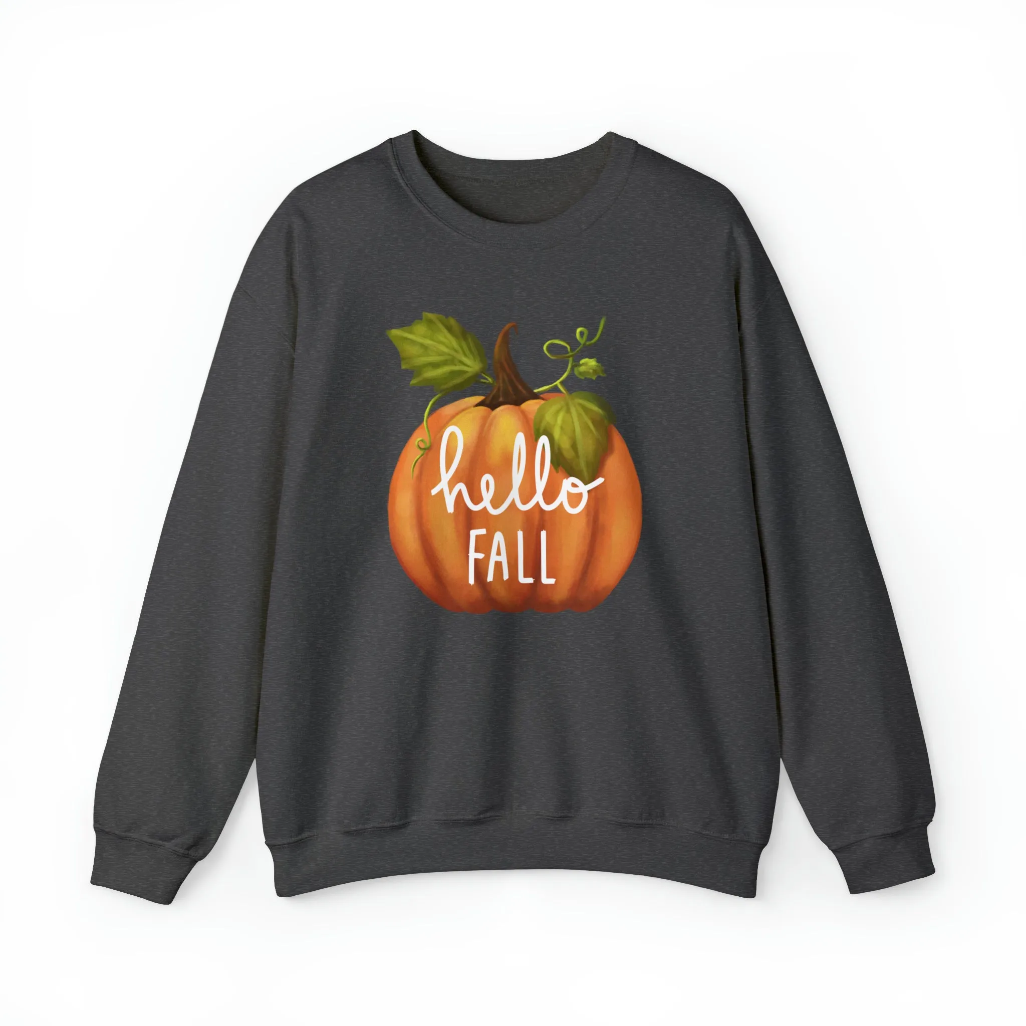 Hello Fall Sweatshirt, Autumn Pumpkin Shirt , Happy Pumpkin Sweatshirt, Womens Fall Season Shirt, Fall Unisex Heavy Blend