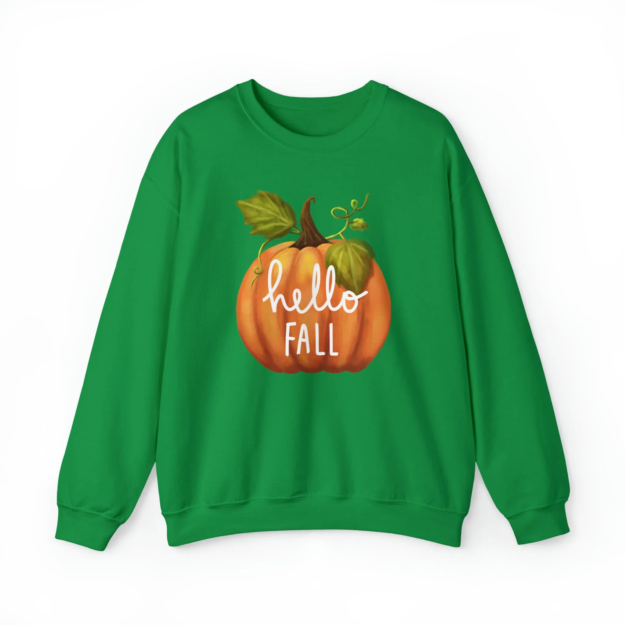 Hello Fall Sweatshirt, Autumn Pumpkin Shirt , Happy Pumpkin Sweatshirt, Womens Fall Season Shirt, Fall Unisex Heavy Blend