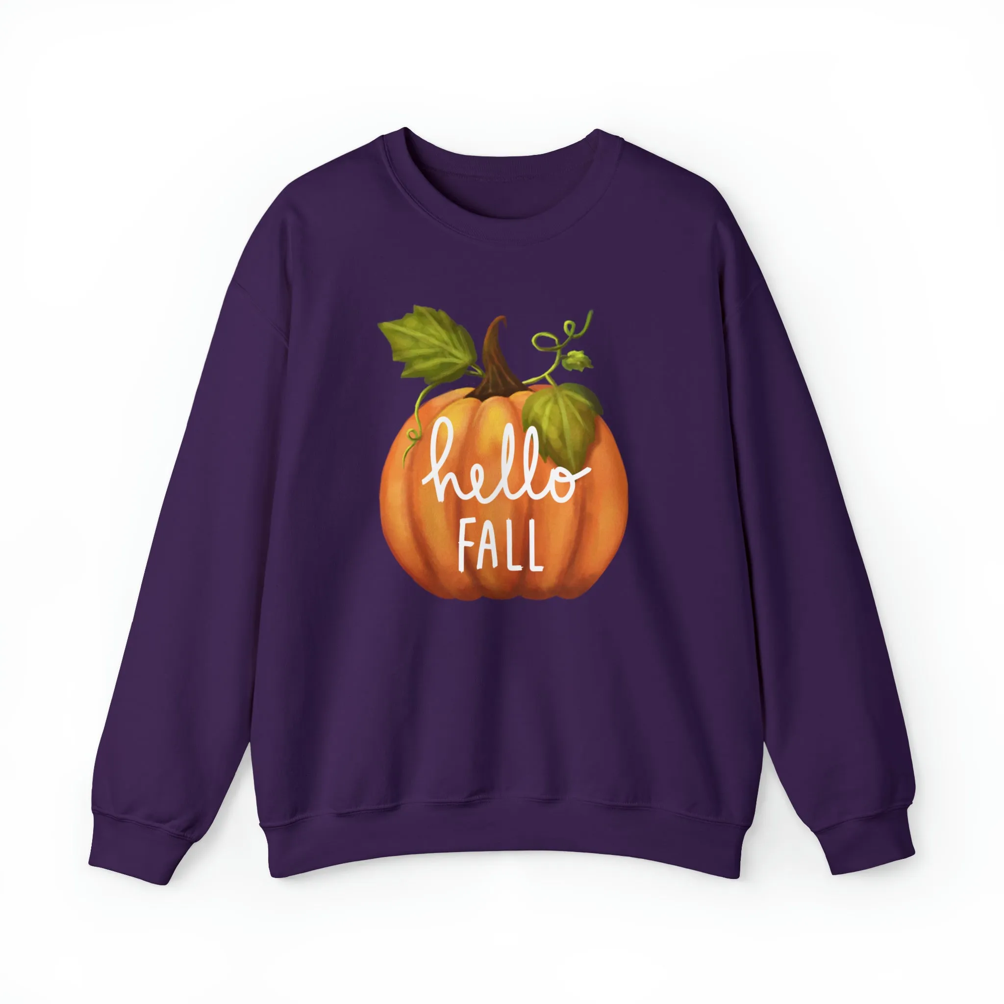 Hello Fall Sweatshirt, Autumn Pumpkin Shirt , Happy Pumpkin Sweatshirt, Womens Fall Season Shirt, Fall Unisex Heavy Blend
