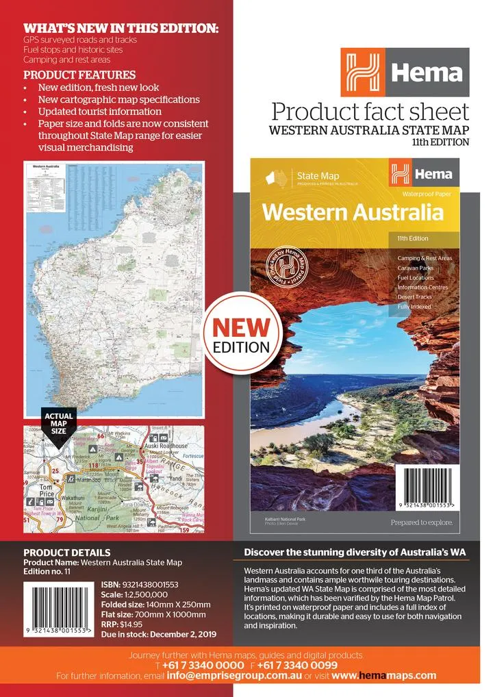 Hema Western Australia State Map