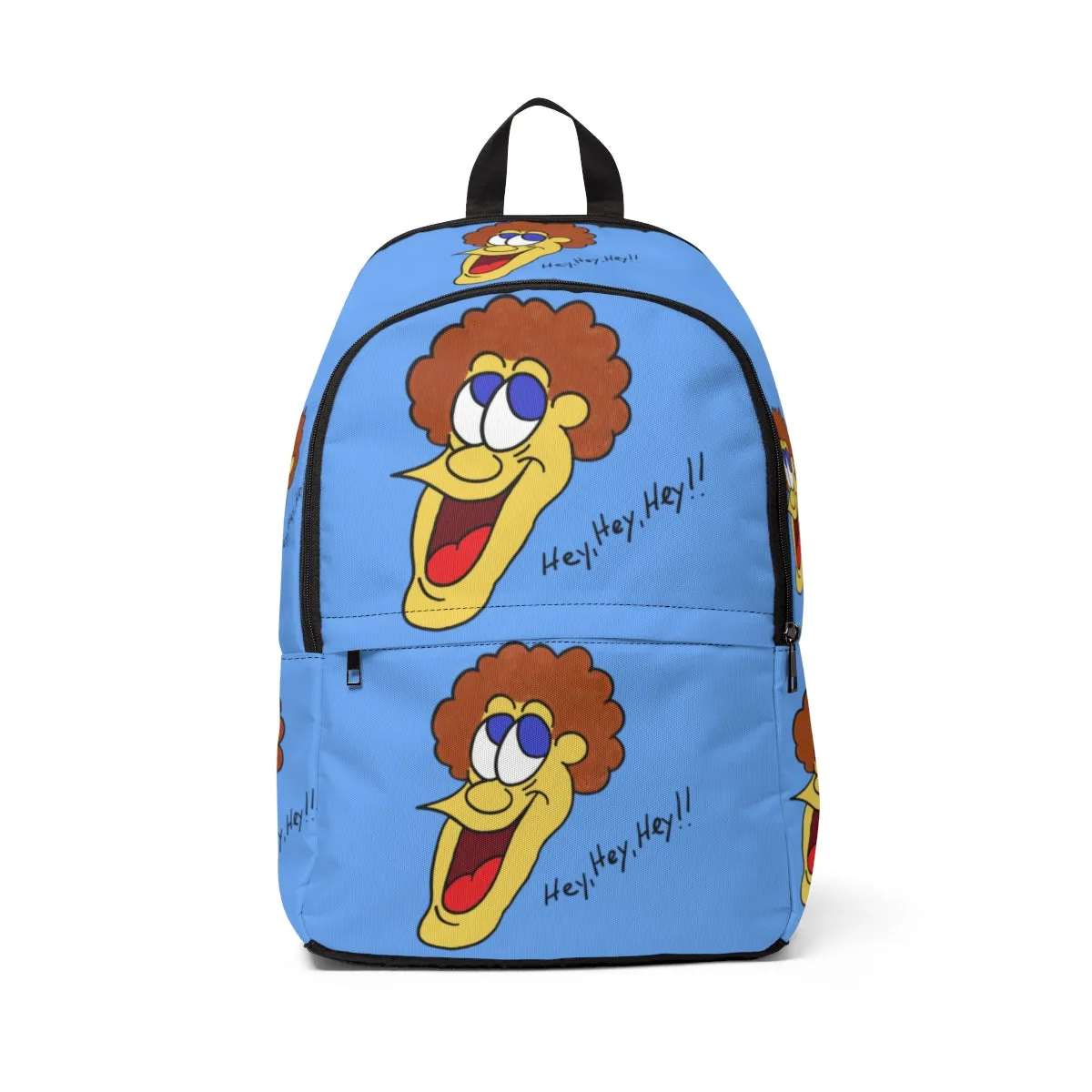 Hey, Hey, Hey!! light blue Unisex Fabric Backpack