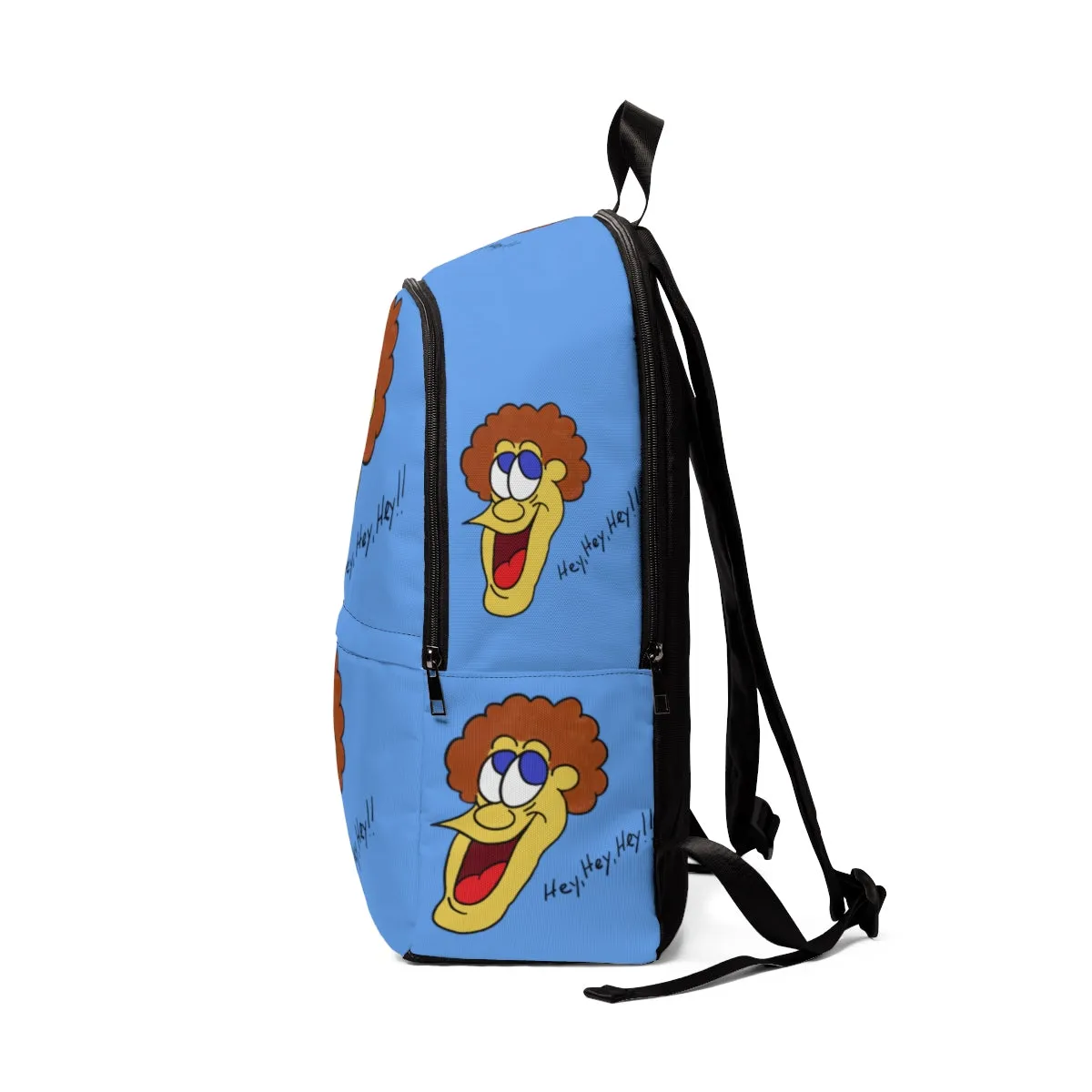Hey, Hey, Hey!! light blue Unisex Fabric Backpack