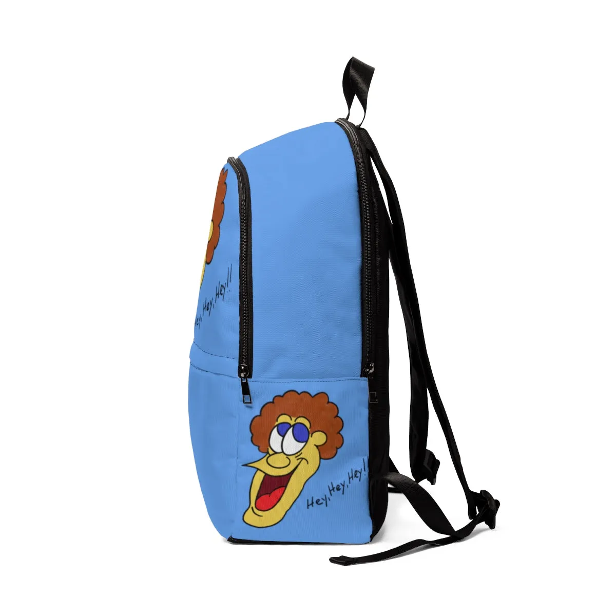 Hey, Hey, Hey!! light blue Unisex Fabric Backpack