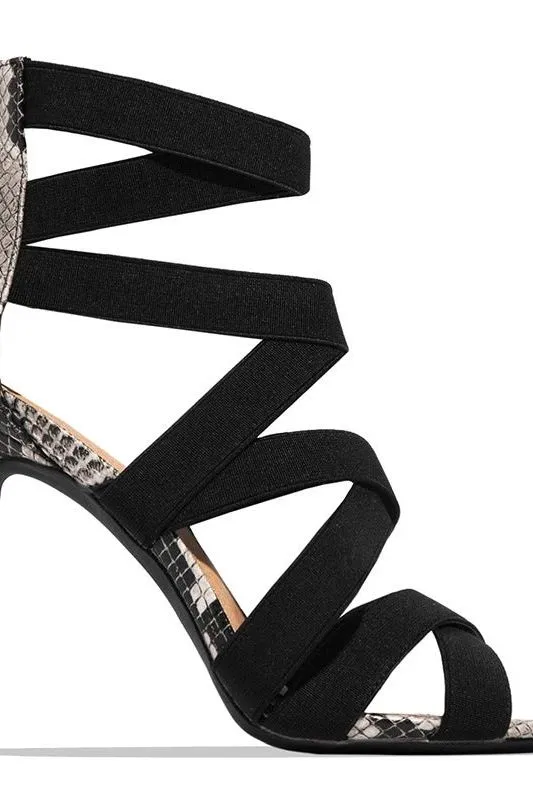 High-Heeled  Strapless Sandal