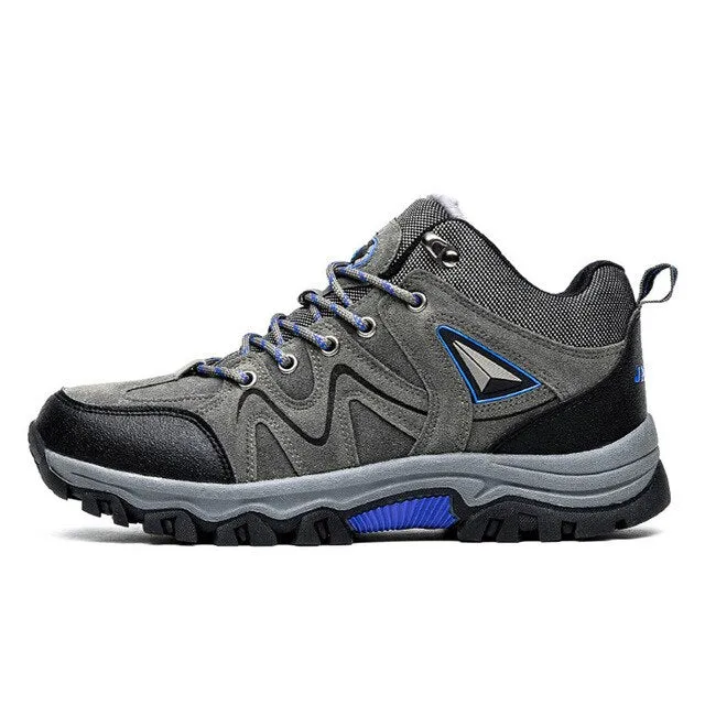 Hiking Shoes Men Winter Fur Sneakers Men Waterproof Shoes for Outdoor Trekking Boots Breathable Mountain Trail Shoes