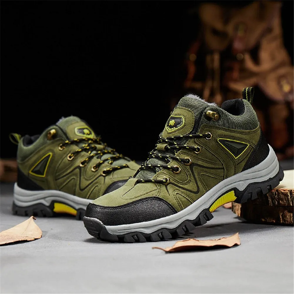 Hiking Shoes Men Winter Fur Sneakers Men Waterproof Shoes for Outdoor Trekking Boots Breathable Mountain Trail Shoes