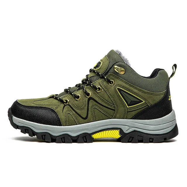 Hiking Shoes Men Winter Fur Sneakers Men Waterproof Shoes for Outdoor Trekking Boots Breathable Mountain Trail Shoes