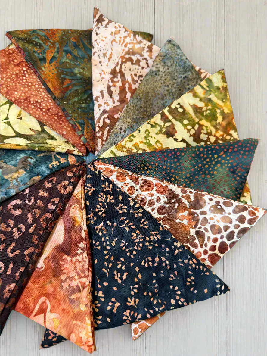 Hoffman Bali Batik Club fat quarter monthly club - November 2024 - Harvest Happenings