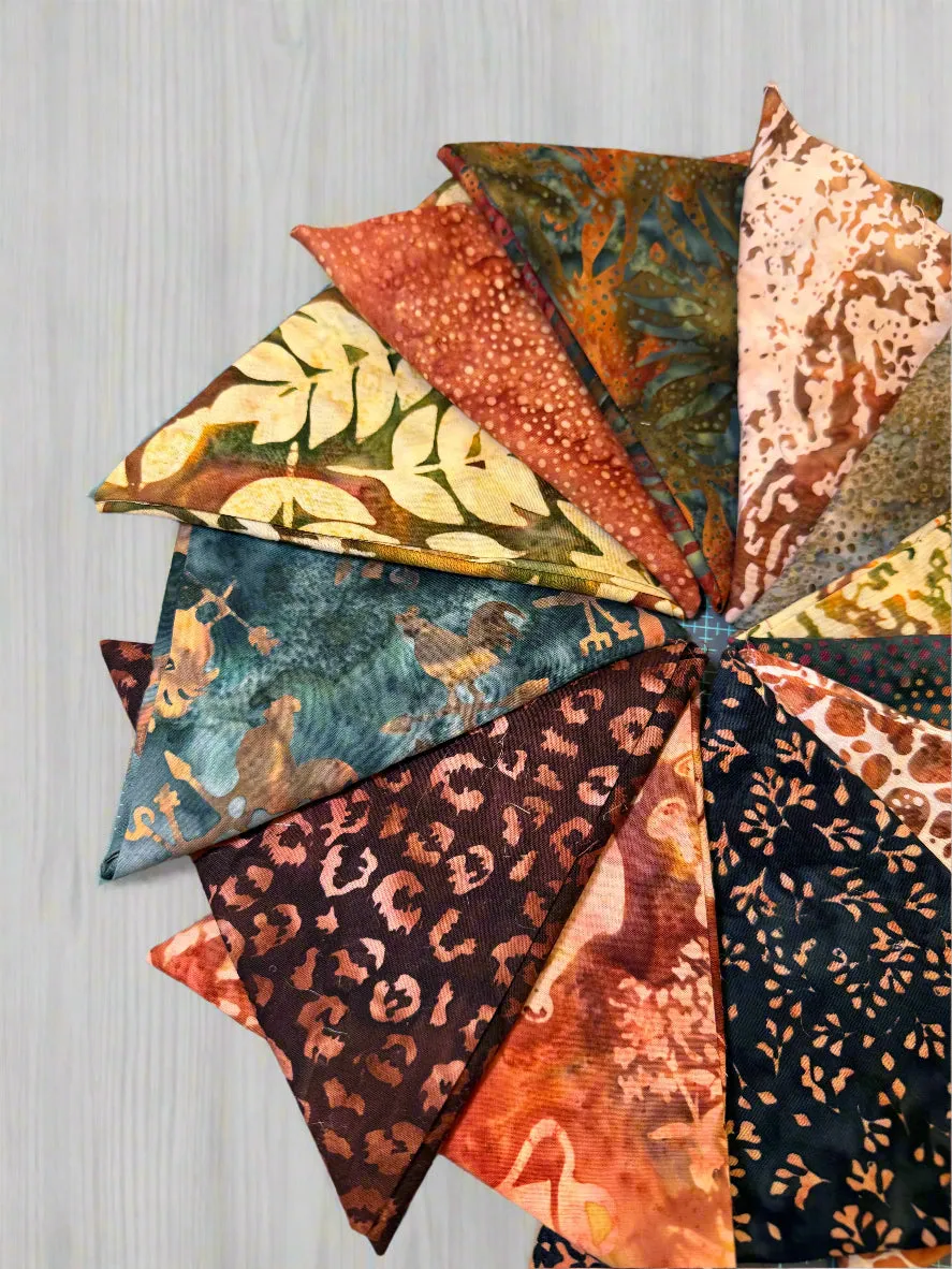 Hoffman Bali Batik Club fat quarter monthly club - November 2024 - Harvest Happenings