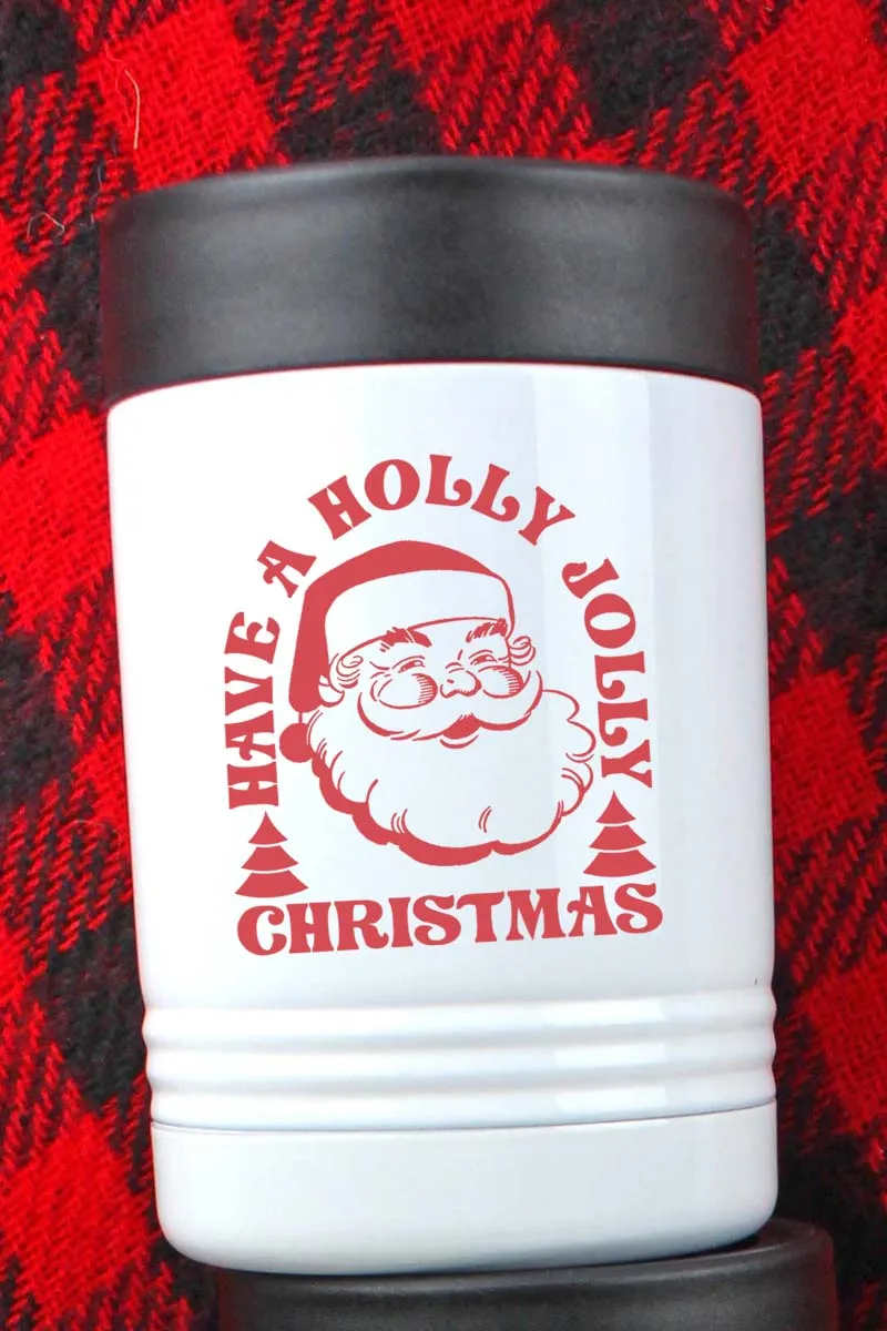 Holly Jolly Christmas Stainless Steel Hugger 12oz