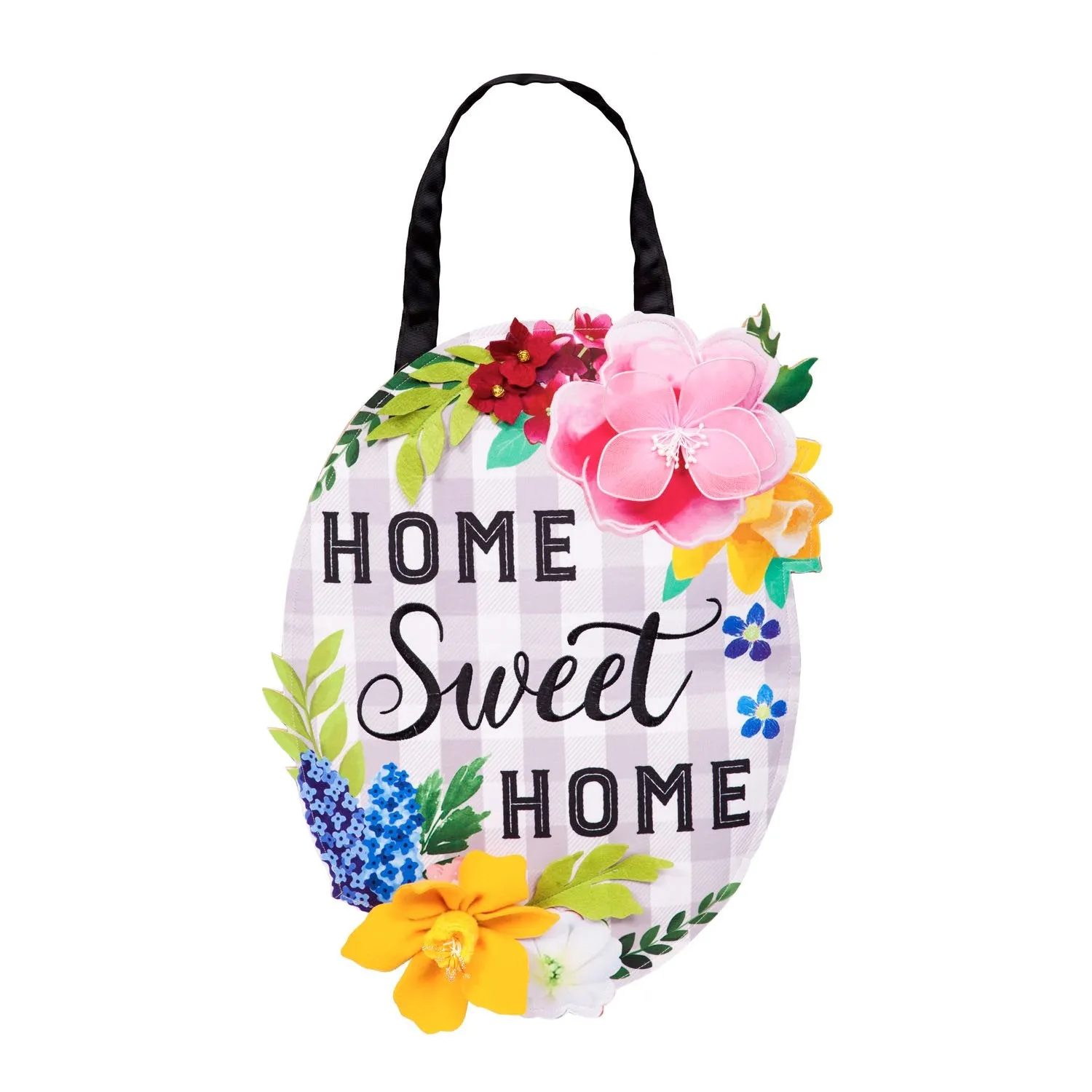 Home Sweet Home Plaid Door Décor,2dhb1720