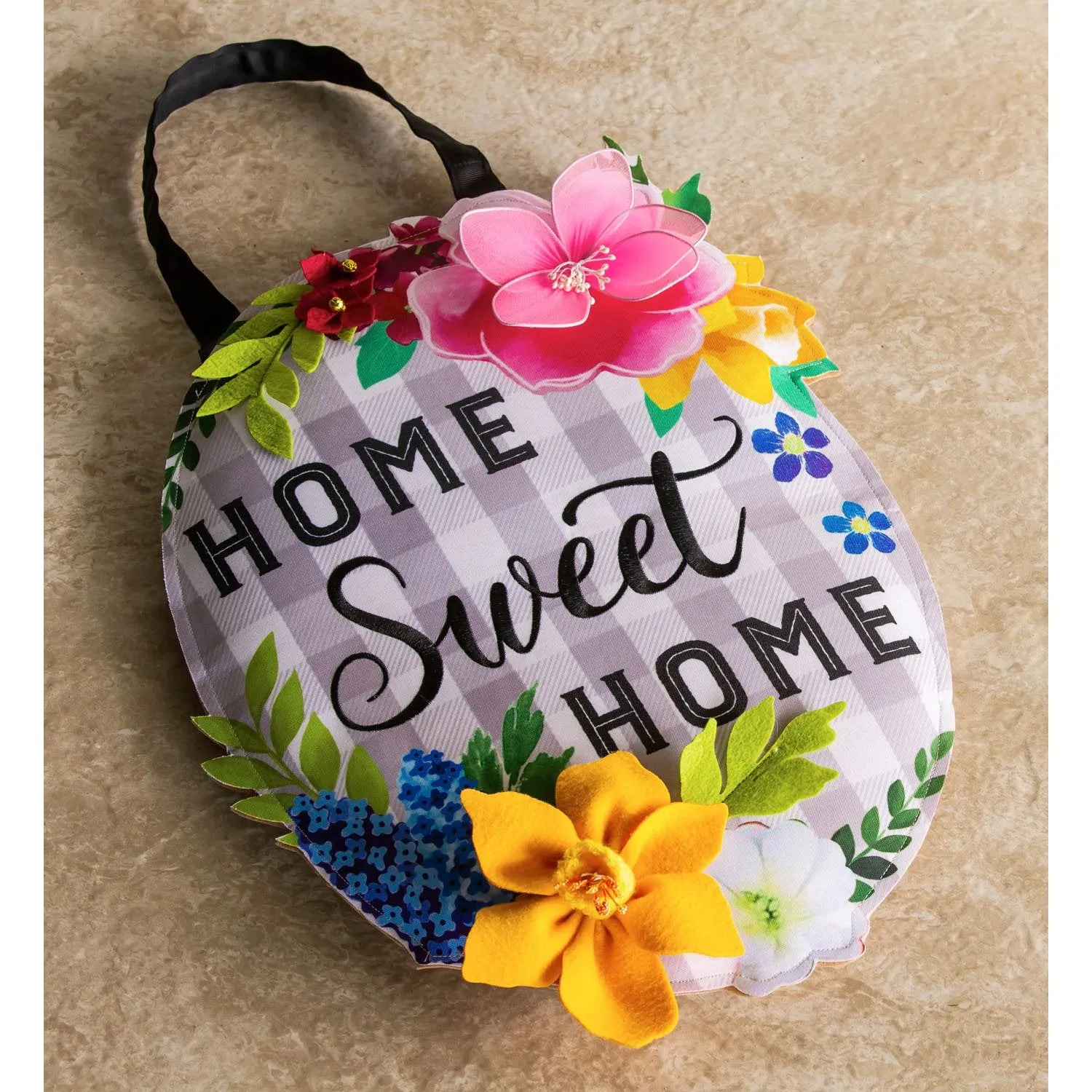 Home Sweet Home Plaid Door Décor,2dhb1720