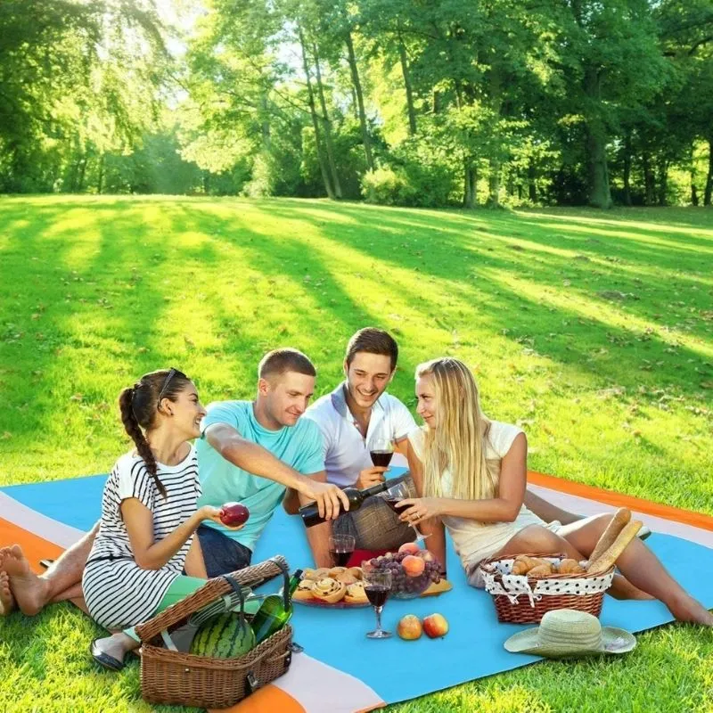 Homlly Sand Free Waterproof Beach Blanket Picnic Mat