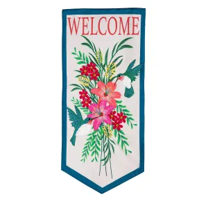 Hummingbird Welcome Everlasting Impressions Textile Décor,14l10269xl