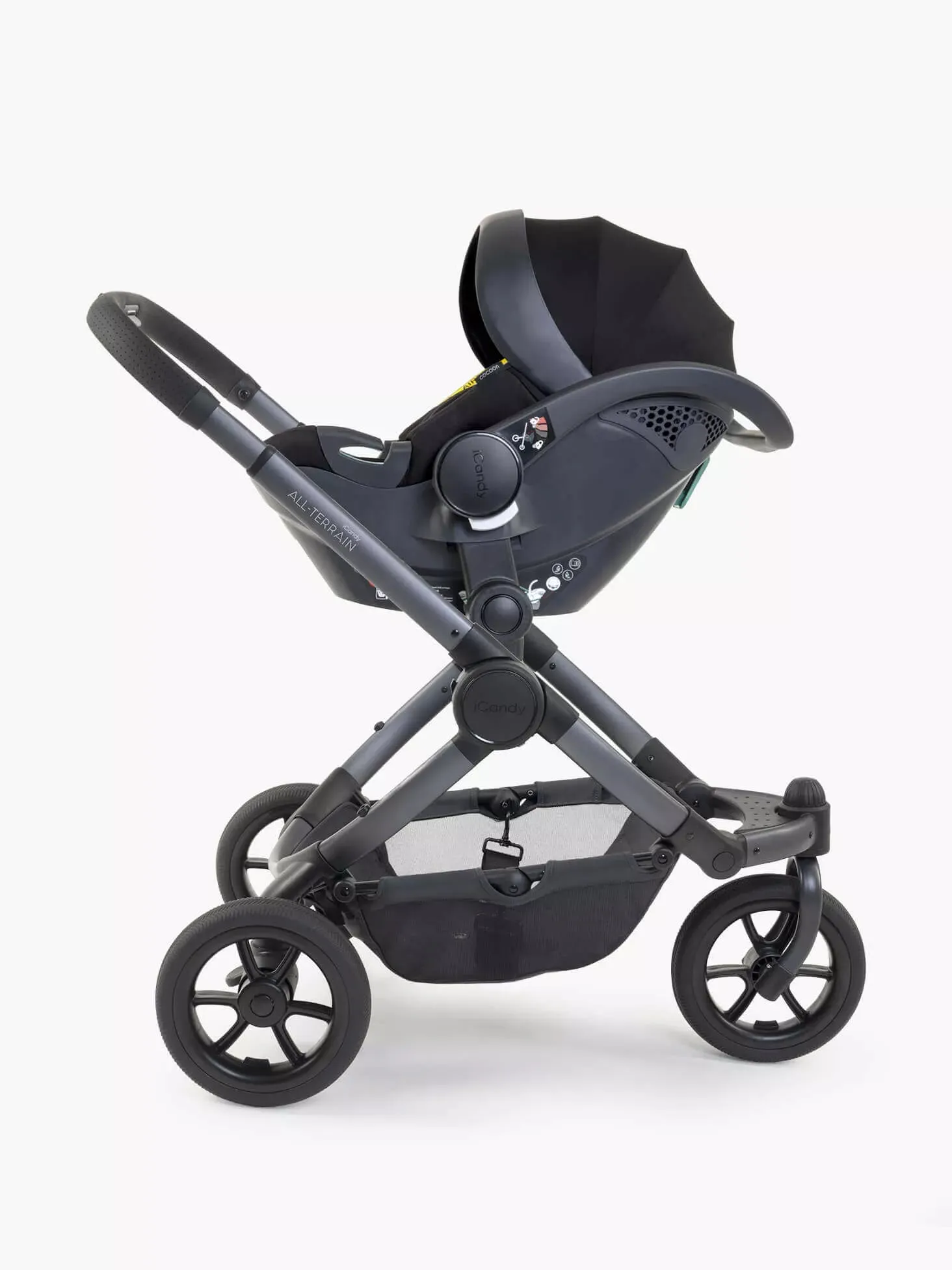 iCandy Peach 7 All-Terrain Storm Pushchair and Carrycot - Complete Car Seat Bundle