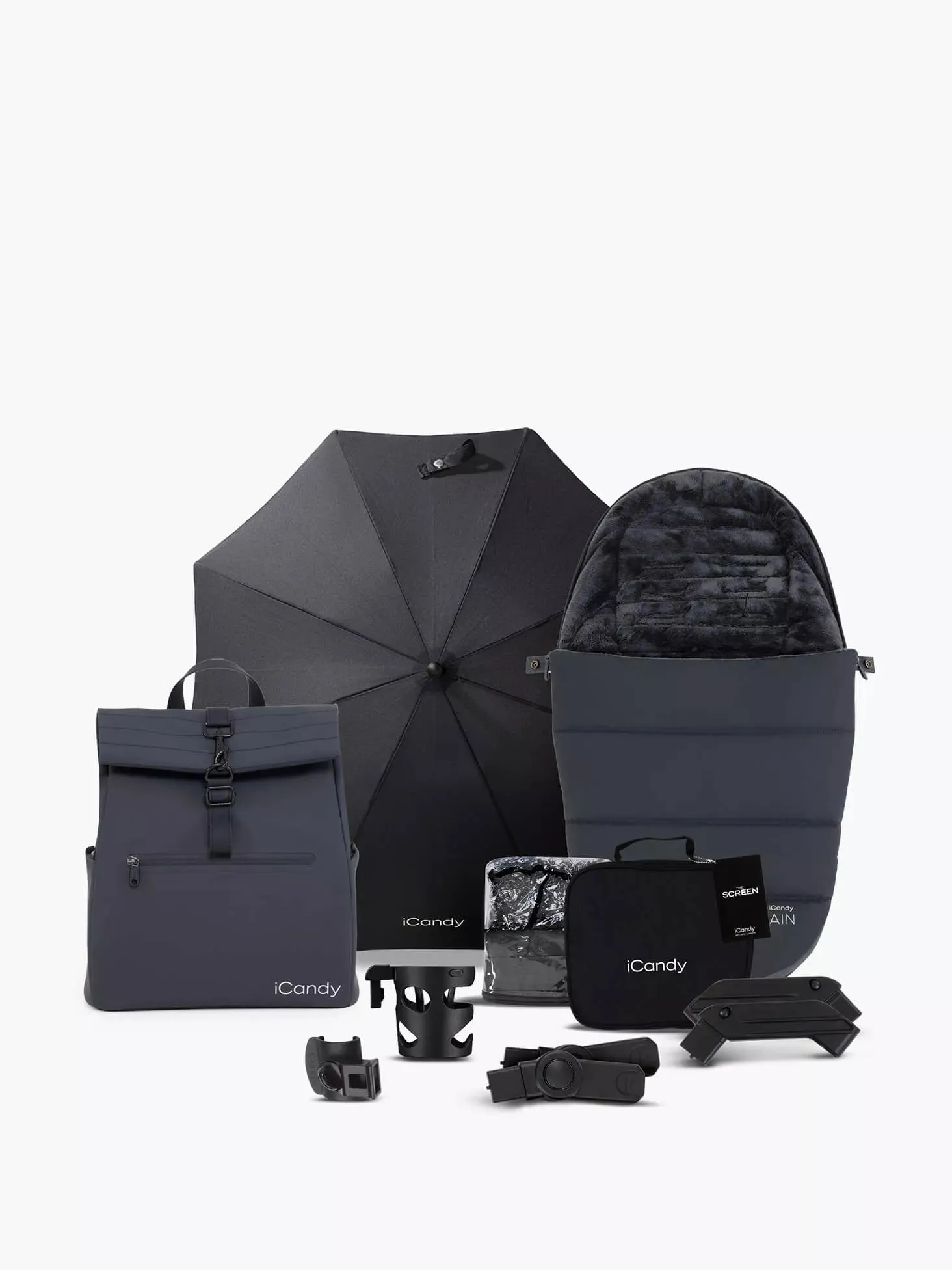 iCandy Peach 7 All-Terrain Storm Pushchair and Carrycot - Complete Car Seat Bundle