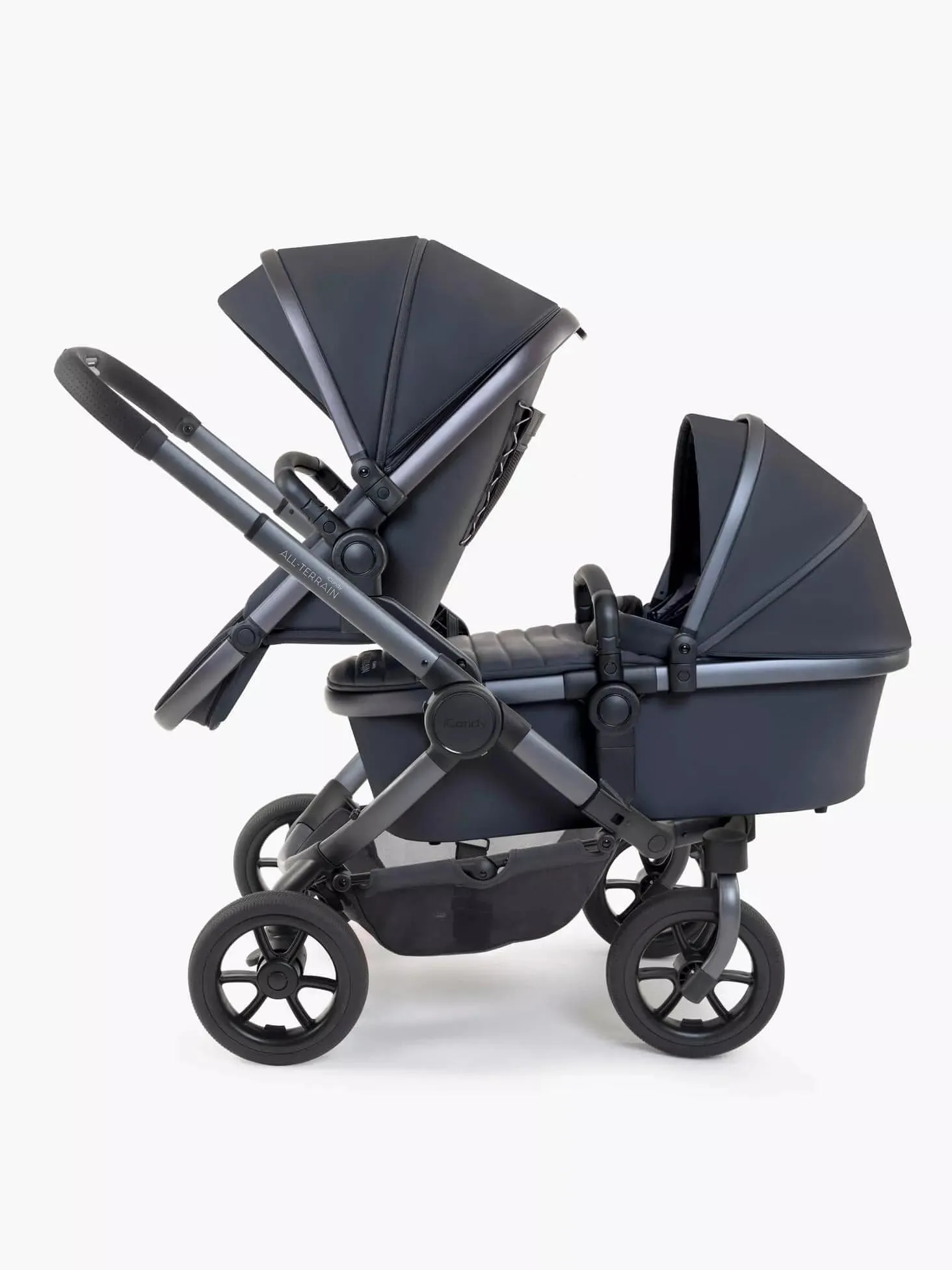 iCandy Peach 7 All-Terrain Twin Pushchair - Storm