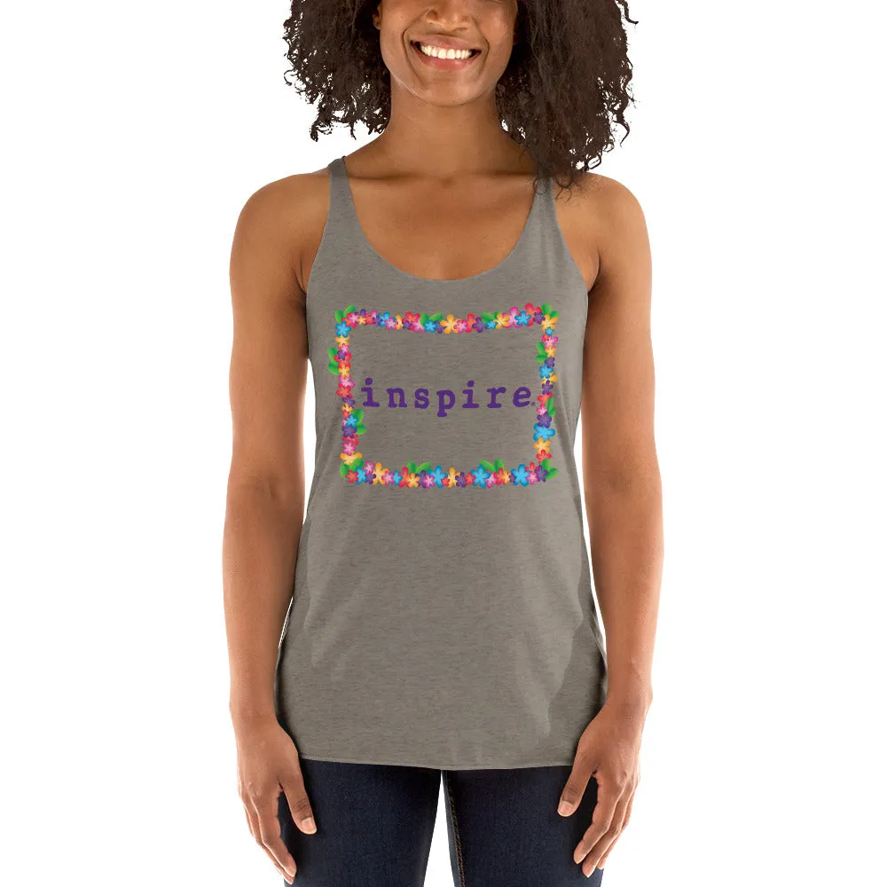 inspire Spring Flowers Women's Racerback Tank