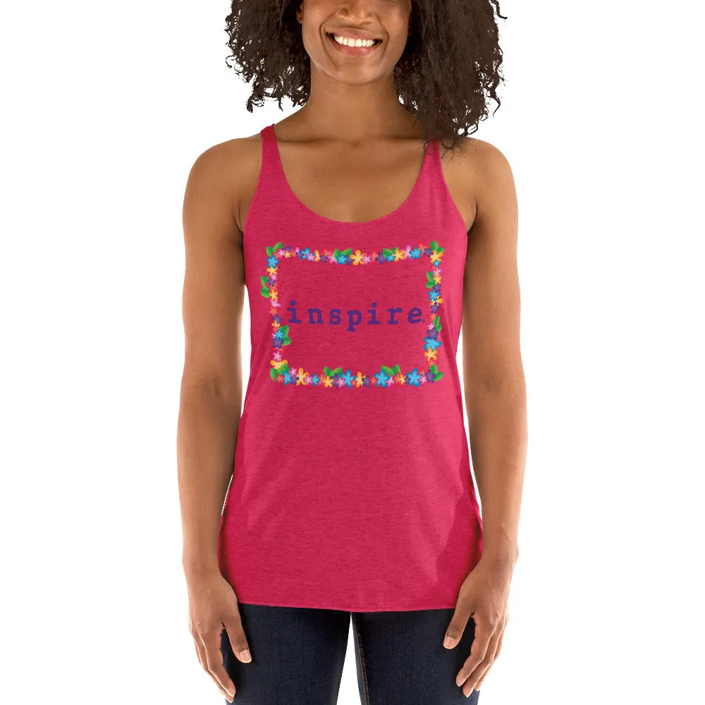 inspire Spring Flowers Women's Racerback Tank