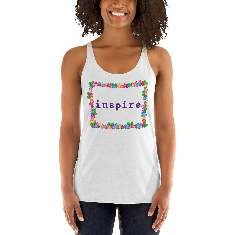 inspire Spring Flowers Women's Racerback Tank