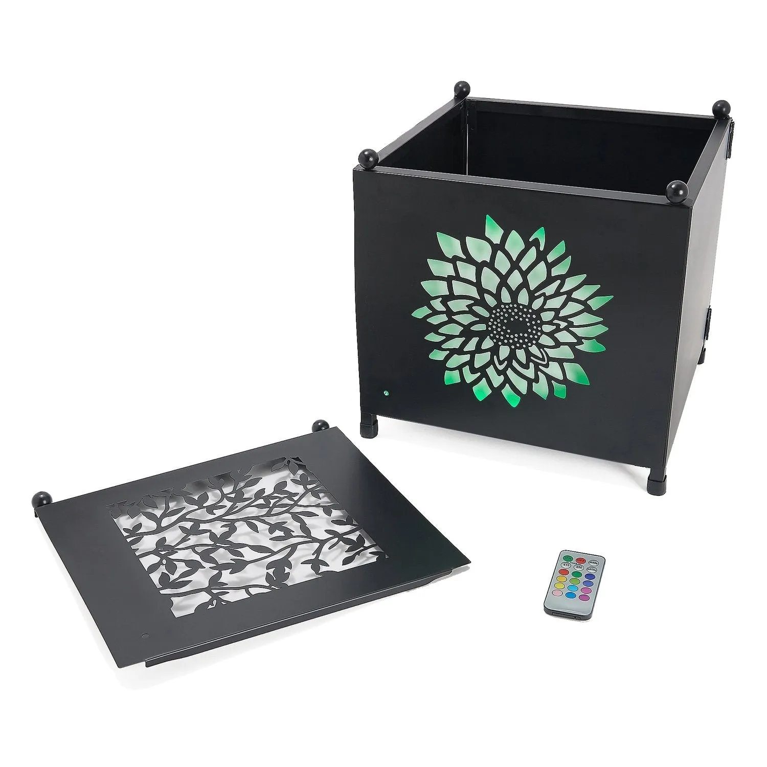 Interchangeable LED Metal Planter with remote,zq2la1743