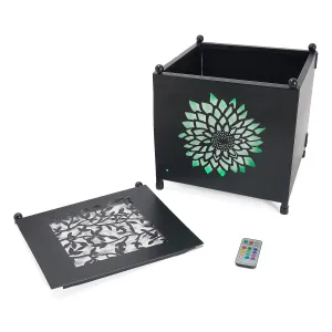 Interchangeable LED Metal Planter with remote,zq2la1743